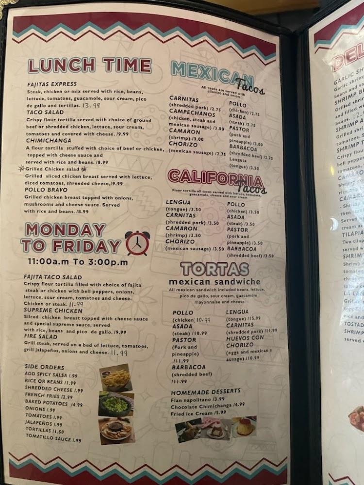 Parilla restaurant LLC Menu image 2